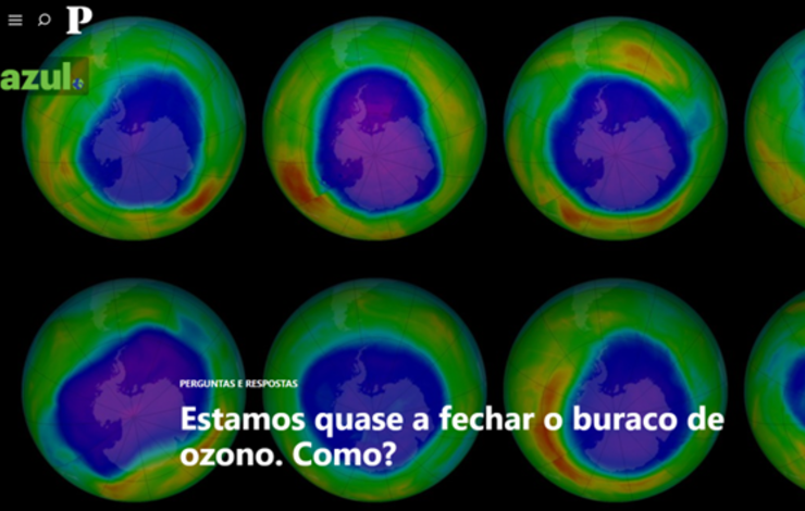 Artigo do Público “Estamos quase a fechar o buraco de ozono. Como?“ com particip